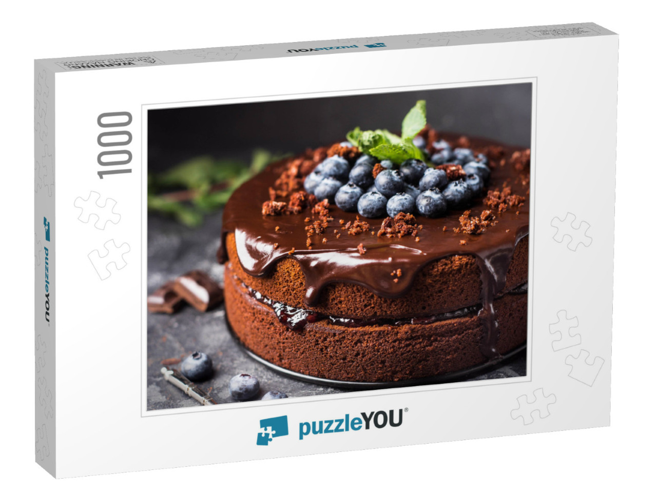 Chocolate Cake with Berries... Jigsaw Puzzle with 1000 pieces