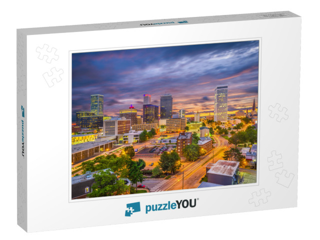 Tulsa, Oklahoma, USA Skyline At Twilight... Jigsaw Puzzle