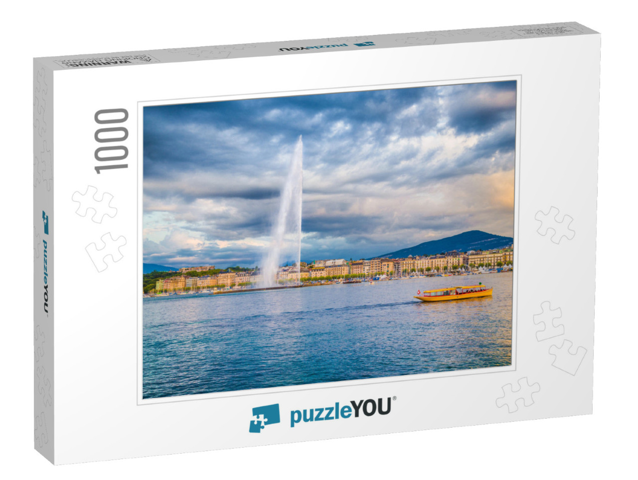 Panoramic View of Historic Geneva Skyline with Famous Jet... Jigsaw Puzzle with 1000 pieces