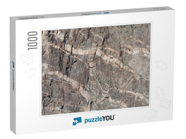 Closeup of Painted Wall in Black Canyon of the Gunnison N... Jigsaw Puzzle with 1000 pieces