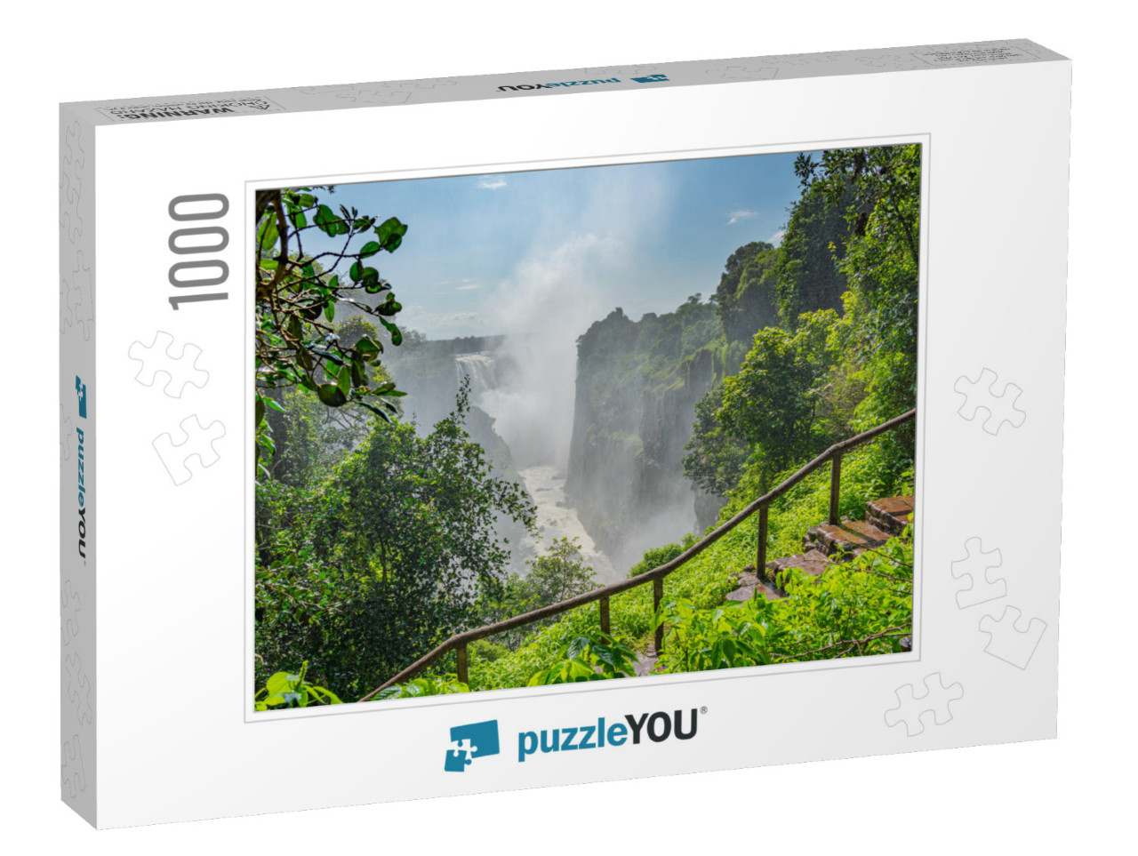 Victoria Falls on Zambezi River, Border of Zambia & Zimba... Jigsaw Puzzle with 1000 pieces