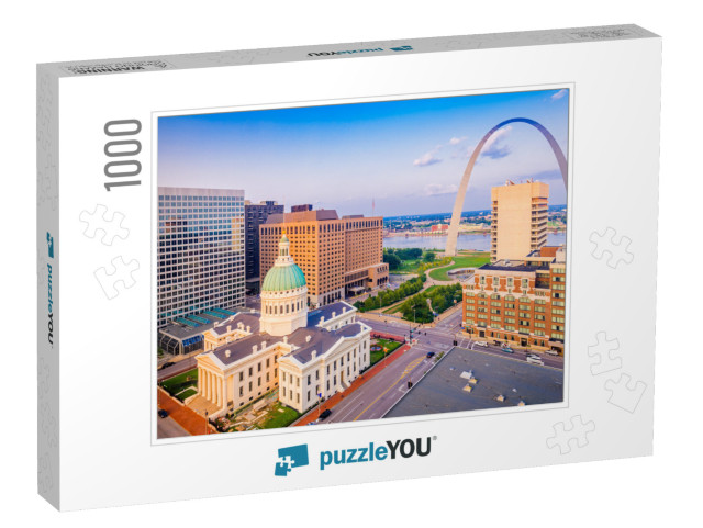 St. Louis, Missouri, USA Downtown Cityscape with the Arch... Jigsaw Puzzle with 1000 pieces