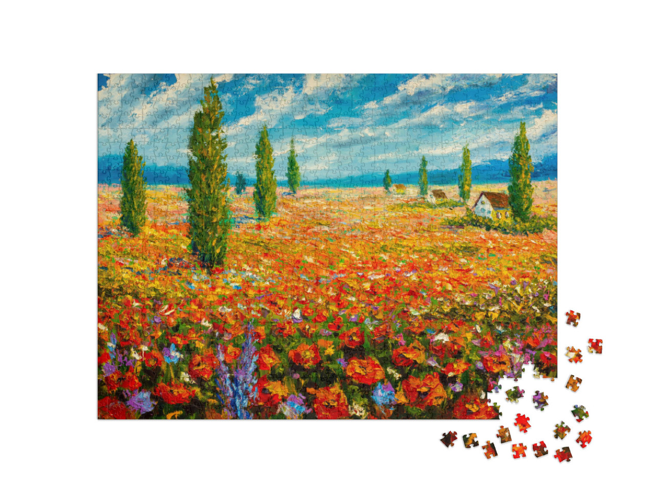 Flowers Paintings Monet Painting Claude Impressionism Pai... Jigsaw Puzzle with 1000 pieces