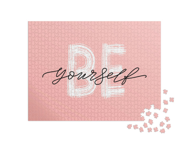 Be Love Yourself Quote. Single Word. Modern Calligraphy T... Jigsaw Puzzle with 1000 pieces