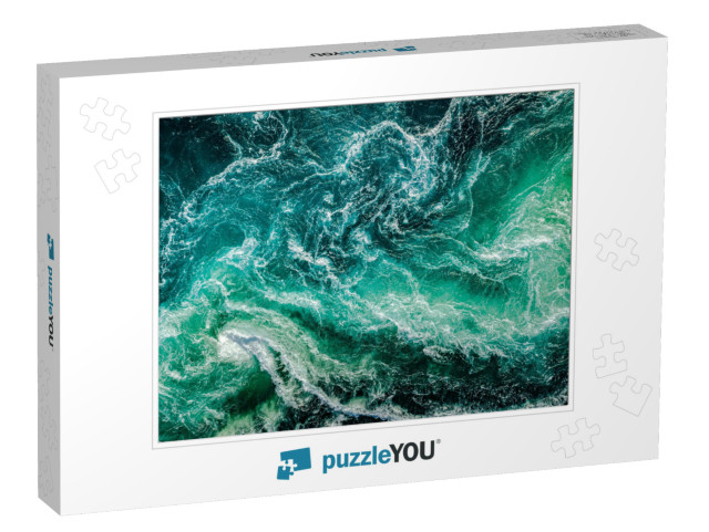 Waves of Water of the River & the Sea Meet Each Other Dur... Jigsaw Puzzle