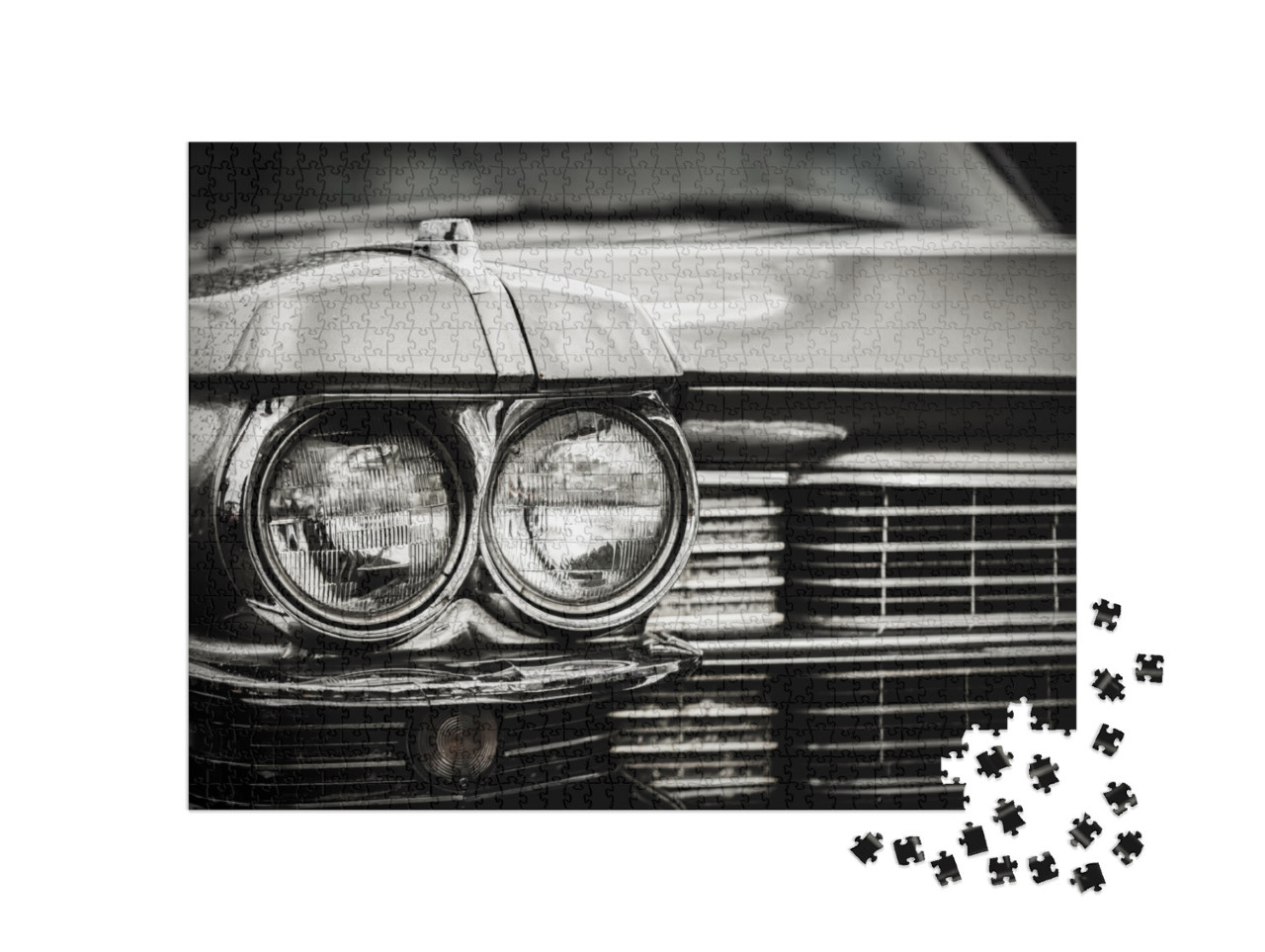 Close Up Detail of Restored Classic American Car. Focus o... Jigsaw Puzzle with 1000 pieces