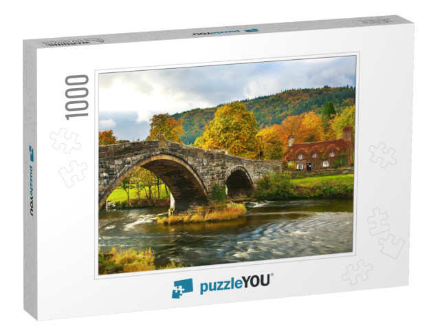 Llanwrst Bridge, Snowdonia, North Wales, Uk... Jigsaw Puzzle with 1000 pieces