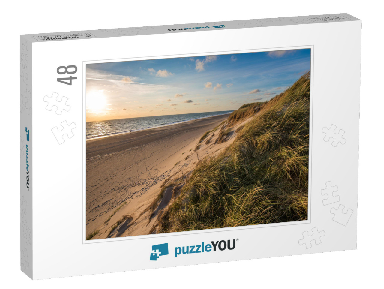 North Sea Beach, Jutland Coast in Denmark... Jigsaw Puzzle with 48 pieces