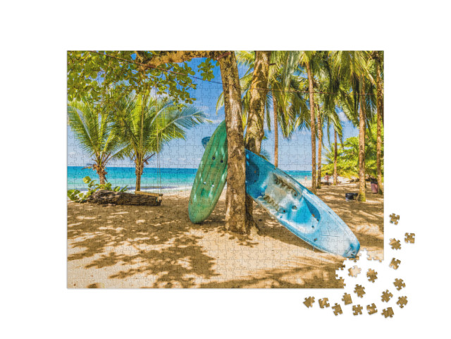 Punta Uva, Puerto Viejo, Costa Rica. March 2018. a View o... Jigsaw Puzzle with 1000 pieces