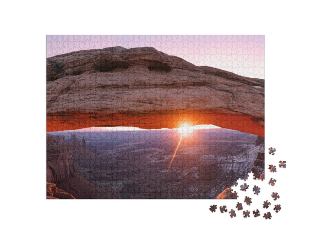 Sunrise At Mesa Arch of Canyonlands National Park, Utah U... Jigsaw Puzzle with 1000 pieces