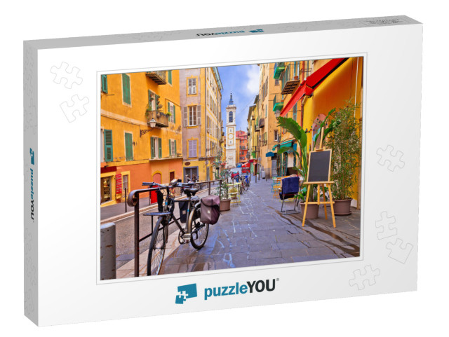 Nice Colorful Street Architecture & Church View, Tourist... Jigsaw Puzzle