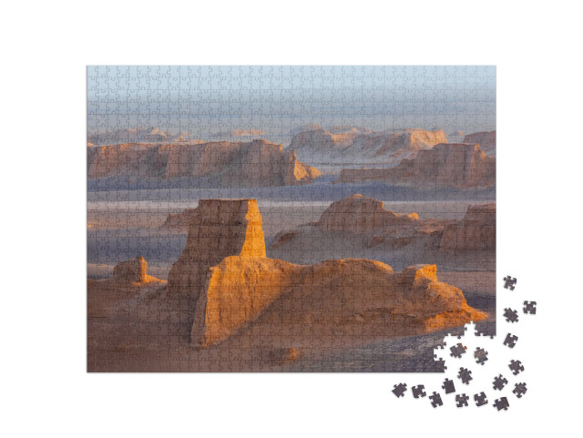 Sand Towers of Kaluts in the Dasht-E-Lut Desert. Iran... Jigsaw Puzzle with 1000 pieces