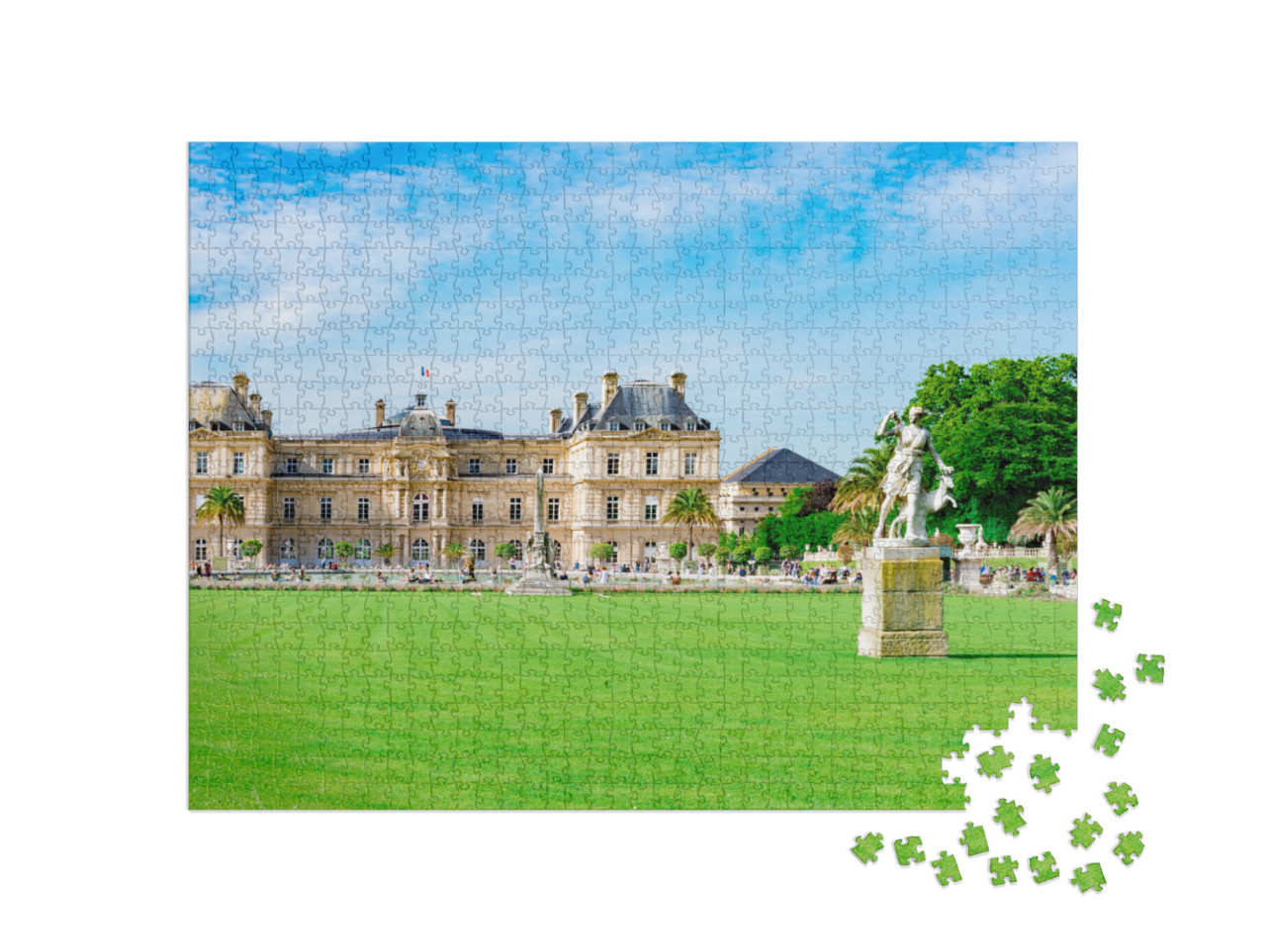 Senate & Luxembourg Garden in Paris, France... Jigsaw Puzzle with 1000 pieces