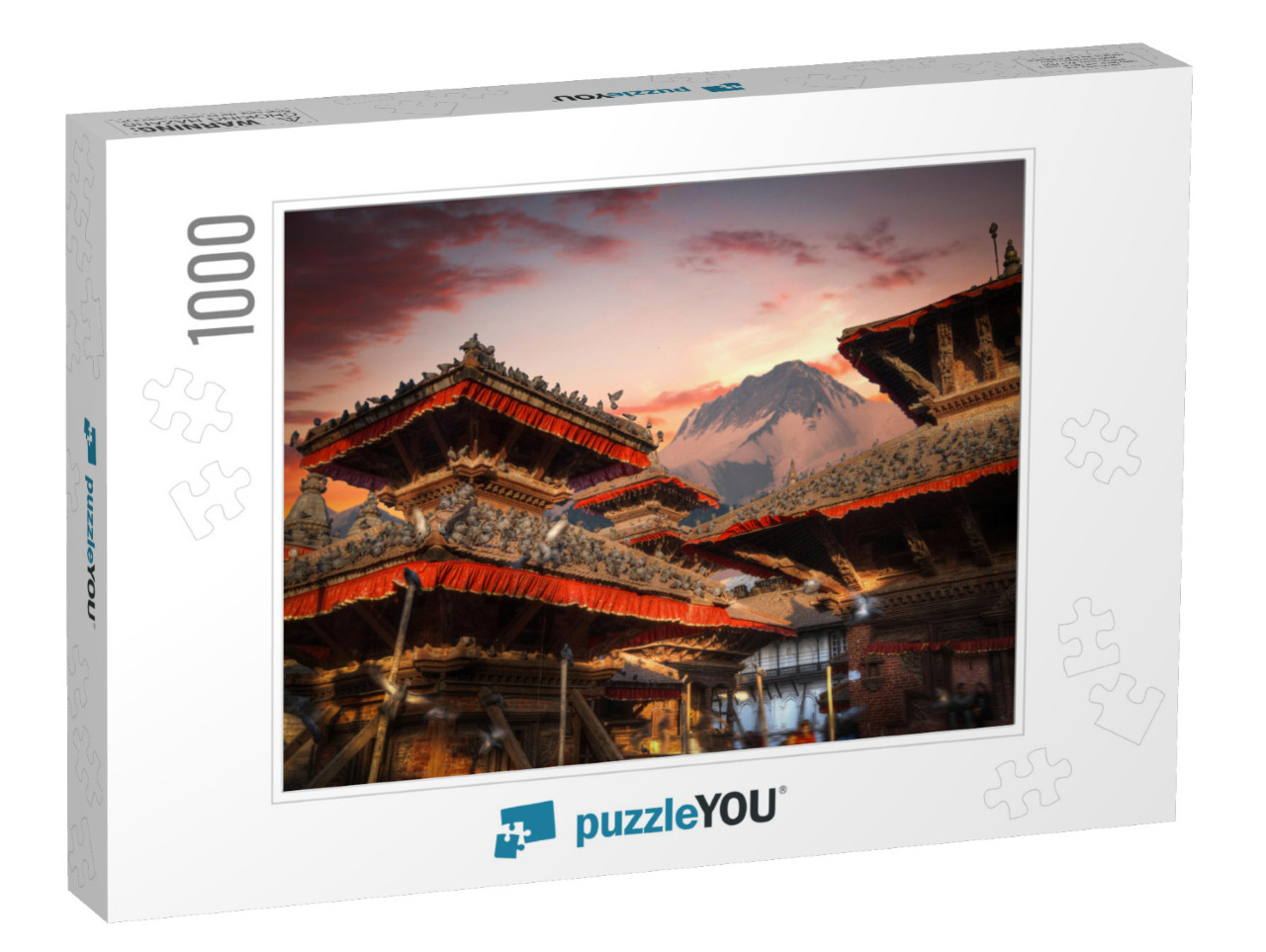 Temples of Durbar Square in Bhaktapur, Kathmandu Valley... Jigsaw Puzzle with 1000 pieces