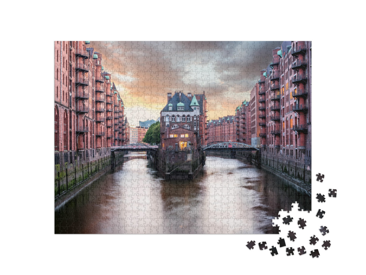 Hamburg Warehouse District... Jigsaw Puzzle with 1000 pieces