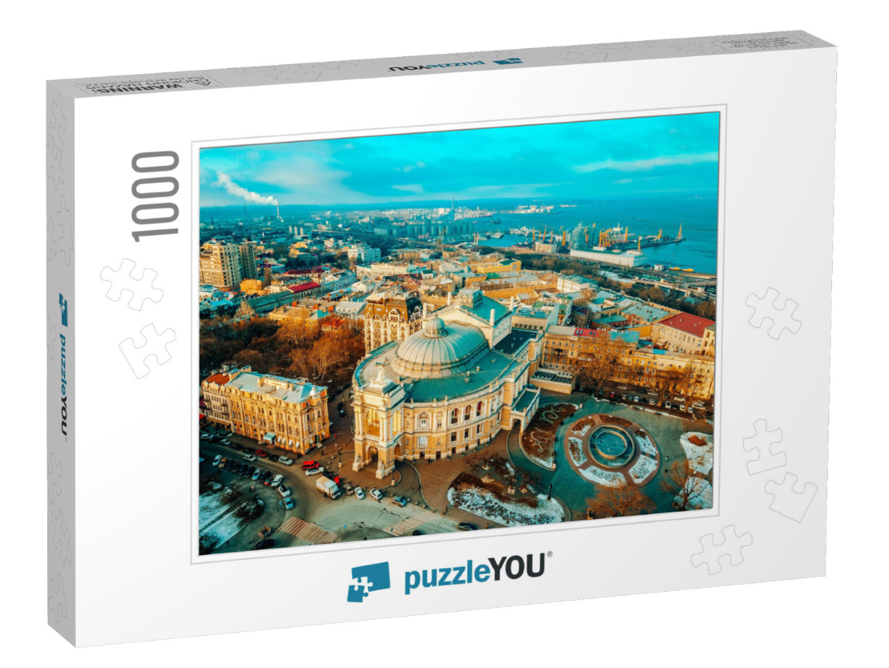 City from a Birds-Eye View, Roofs of Odessa from Air... Jigsaw Puzzle with 1000 pieces