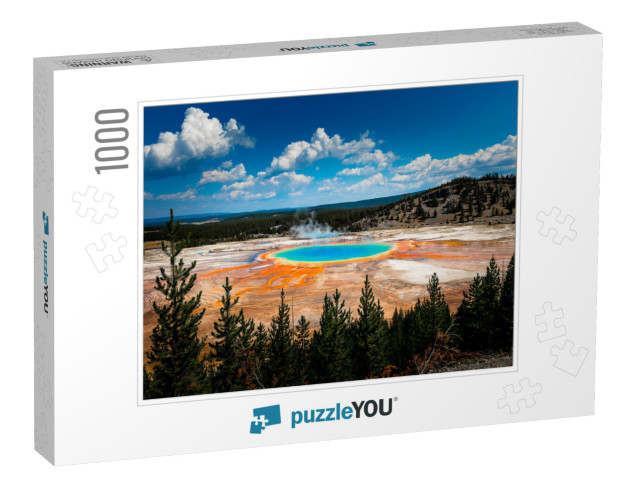 Grand Prismatic Spring View At Yellowstone National Park... Jigsaw Puzzle with 1000 pieces