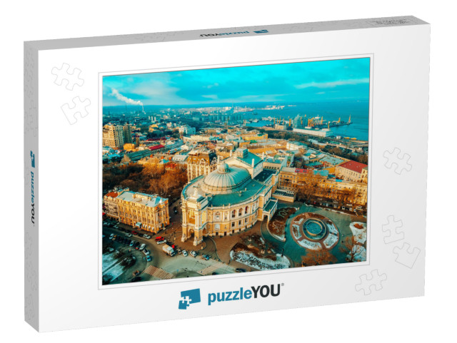 City from a Birds-Eye View, Roofs of Odessa from Air... Jigsaw Puzzle