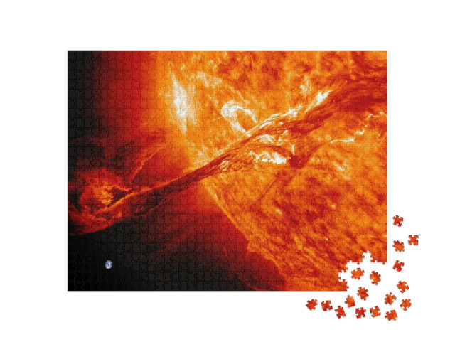 Solar System - Earth & the Sun. Galaxy in the Universe Up... Jigsaw Puzzle with 1000 pieces