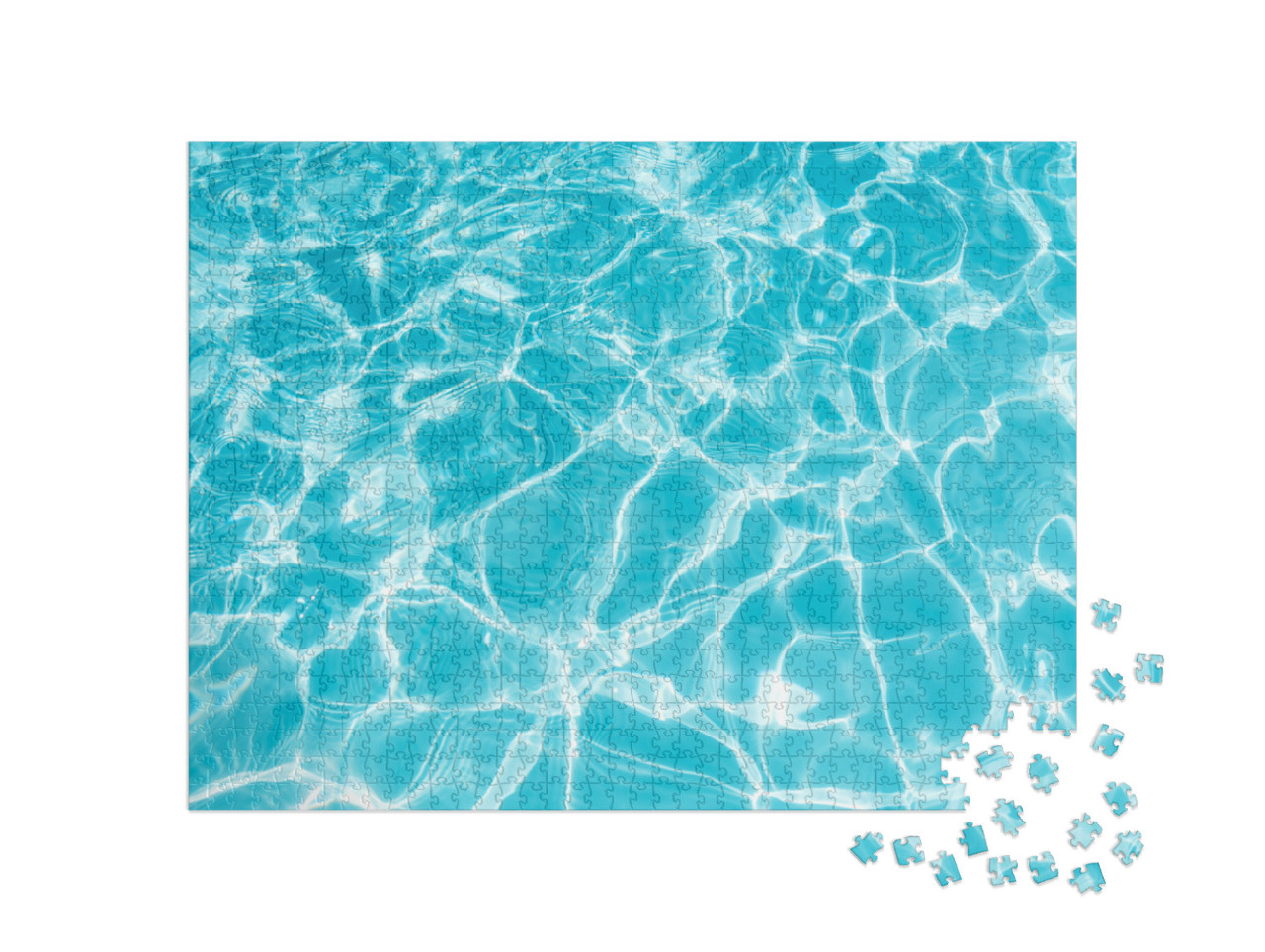 Ripple Water in Swimming Pool with Sun Reflection... Jigsaw Puzzle with 1000 pieces