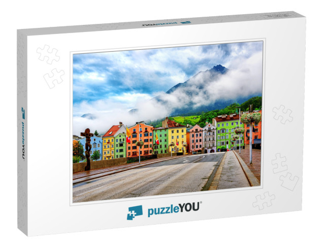 Traditional Colorful Houses in Innsbruck City on a Fresh... Jigsaw Puzzle