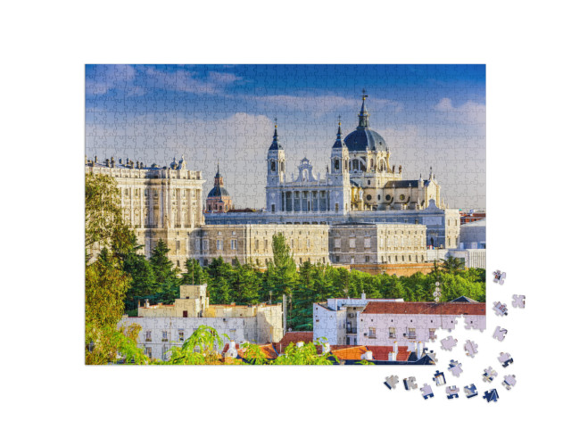 Madrid, Spain Skyline At Santa Maria La Real De La Almude... Jigsaw Puzzle with 1000 pieces