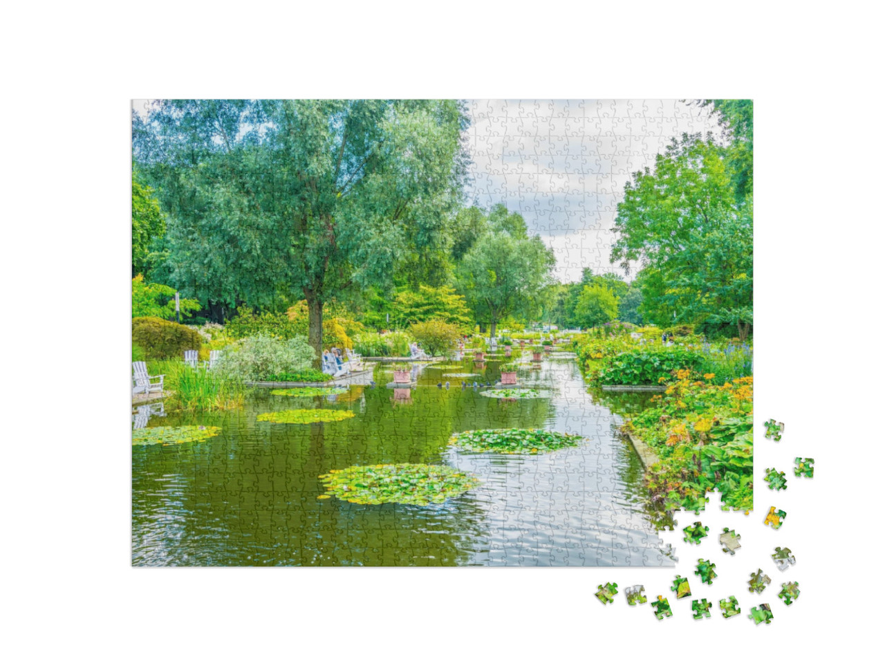 Planten Un Bloomen Old Botanical Garden in Hamburg, Germa... Jigsaw Puzzle with 1000 pieces