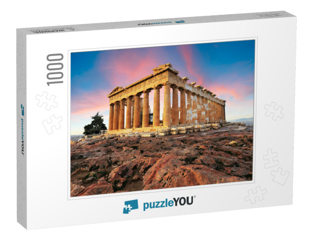 Parthenon on Acropolis, Athens, Greece. Nobody... Jigsaw Puzzle with 1000 pieces