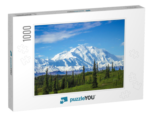 Early Morning View of Mount Denali, the Tallest Peak in C... Jigsaw Puzzle with 1000 pieces