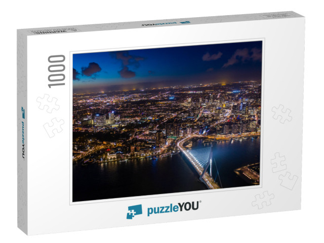 Night Cityscape of Rotterdam... Jigsaw Puzzle with 1000 pieces