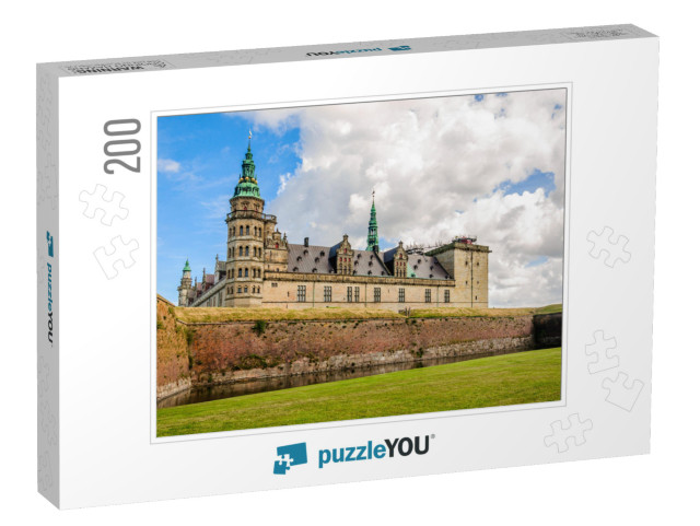 Panoramic View to the Bricks Wall Around Kronborg Castle... Jigsaw Puzzle with 200 pieces