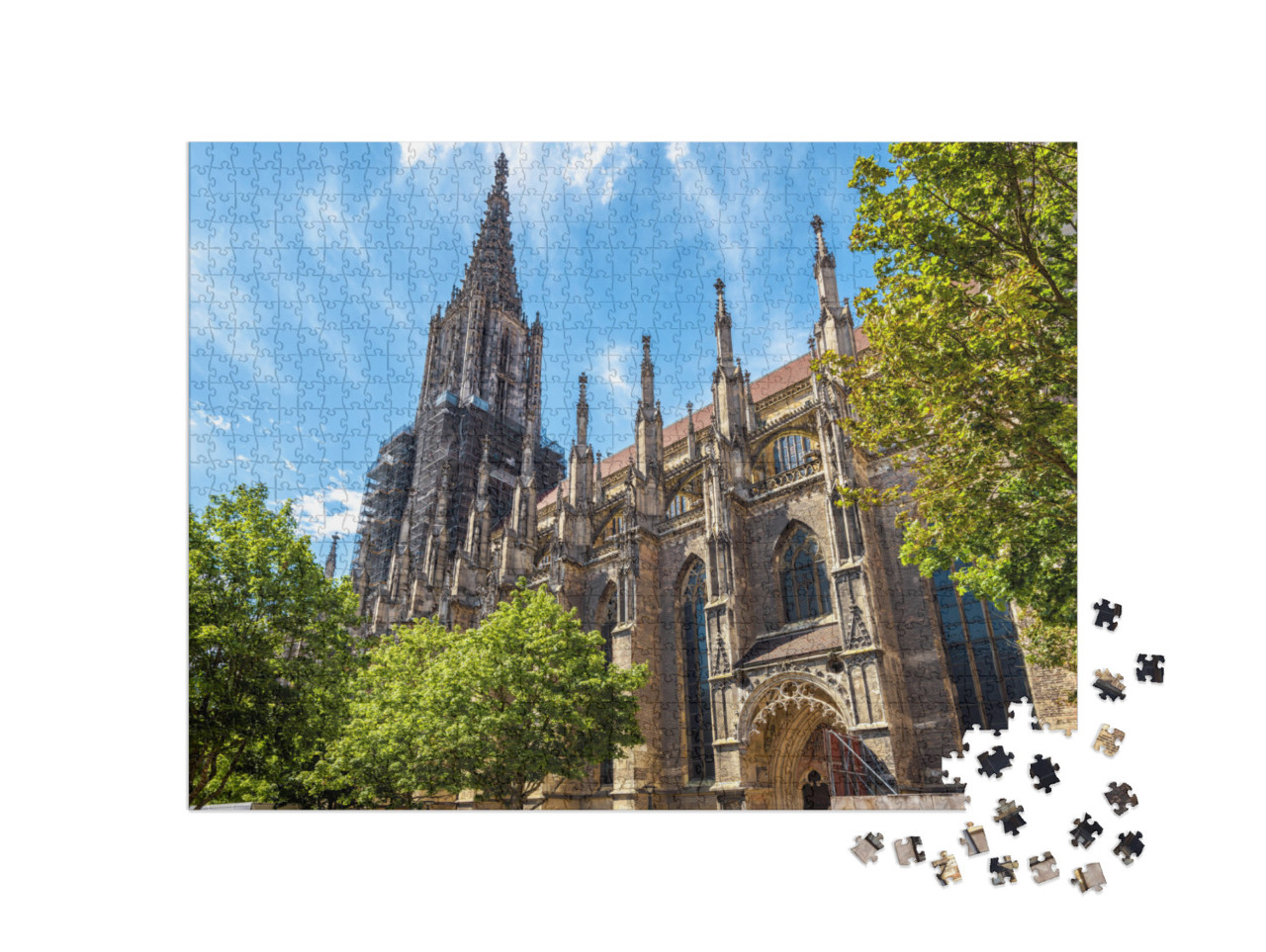 Ulm Minster or Cathedral of Ulm City, Germany. It is a Fa... Jigsaw Puzzle with 1000 pieces