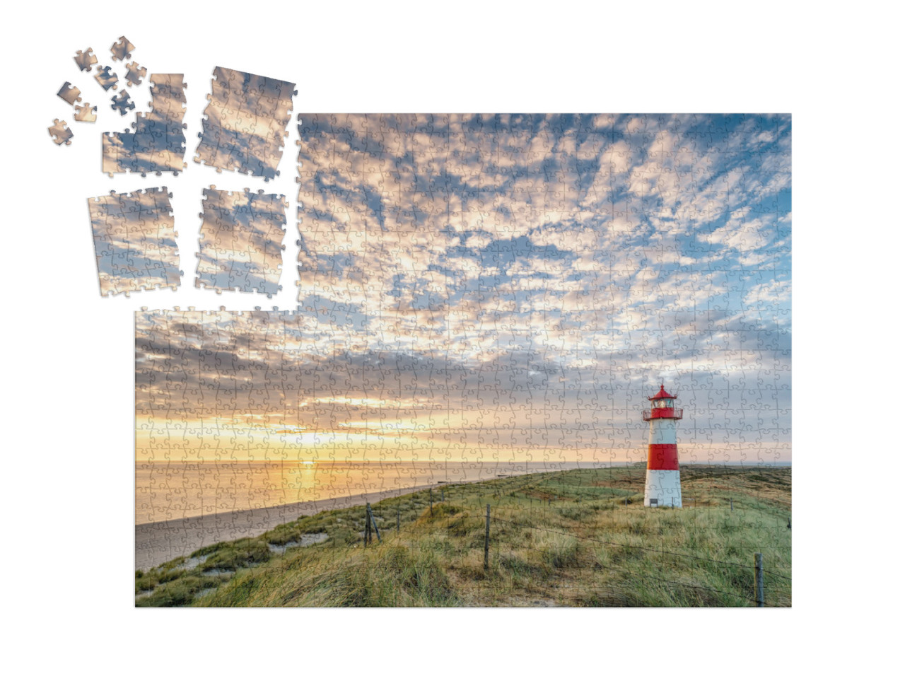 Red Lighthouse on the Island of Sylt in North Frisia, Sch... | SMART SORTED® | Jigsaw Puzzle with 1000 pieces