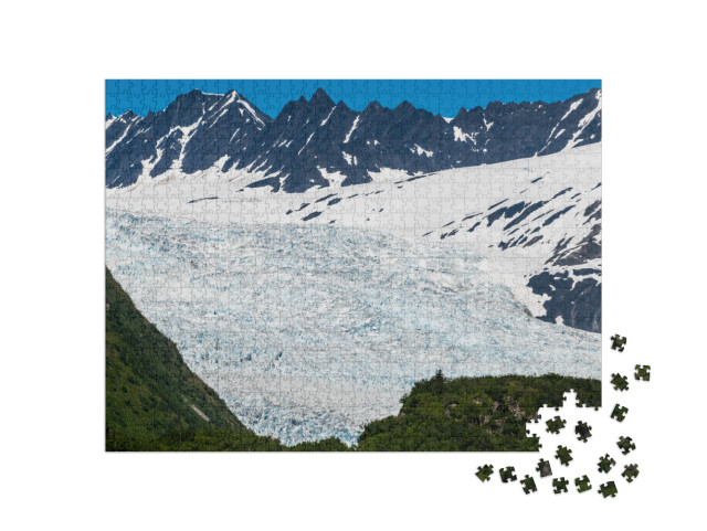 Glaciers in Kanai Fjords... Jigsaw Puzzle with 1000 pieces