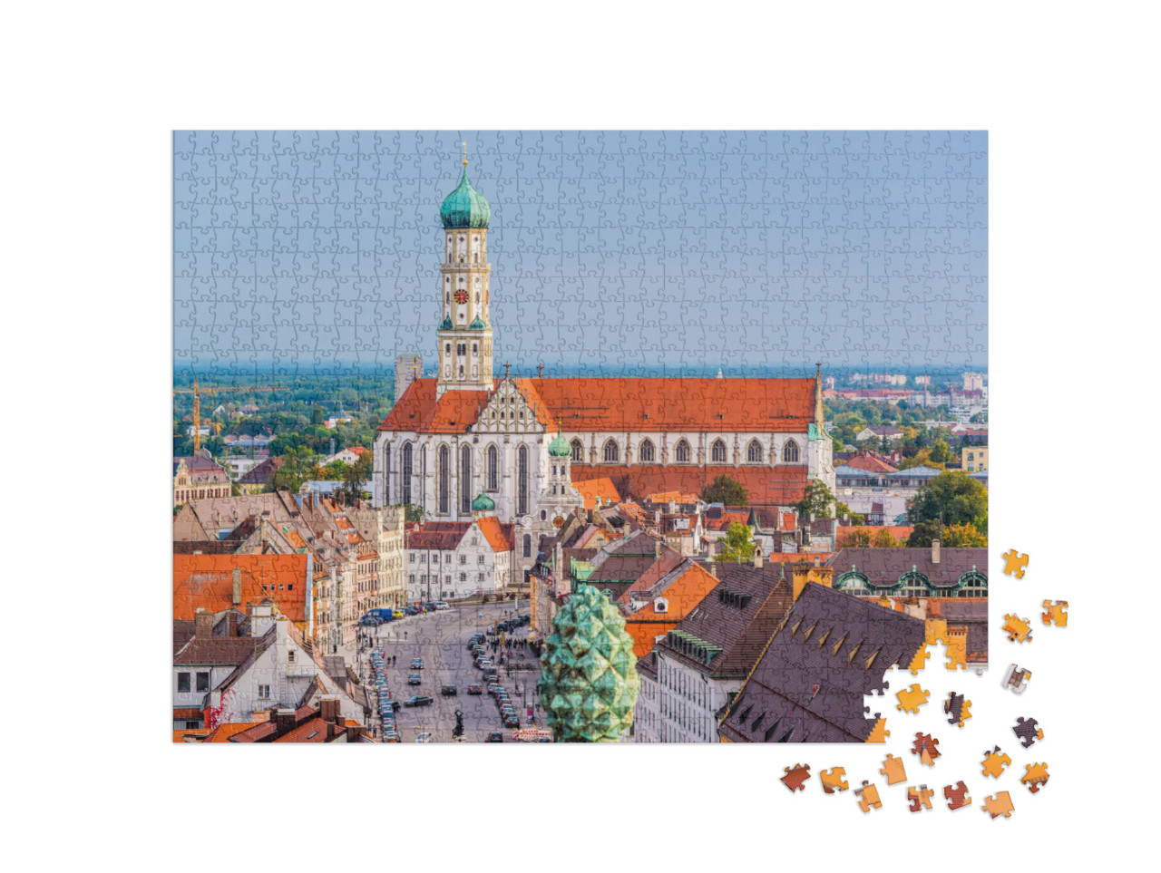 Augsburg, Germany Skyline with Cathedrals... Jigsaw Puzzle with 1000 pieces