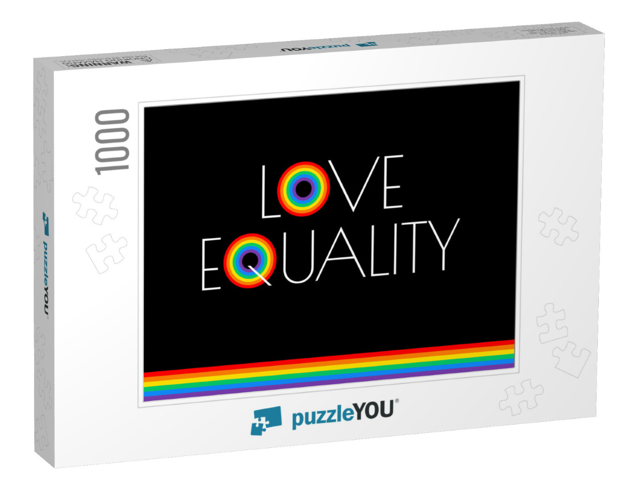 Pride Month Love & Equality Rainbow Flag Illustration... Jigsaw Puzzle with 1000 pieces