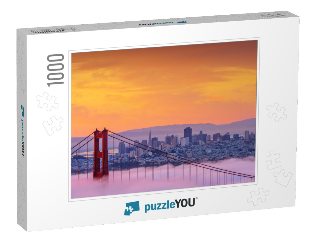 Early Morning Low Fog At Golden Gate Bridge... Jigsaw Puzzle with 1000 pieces