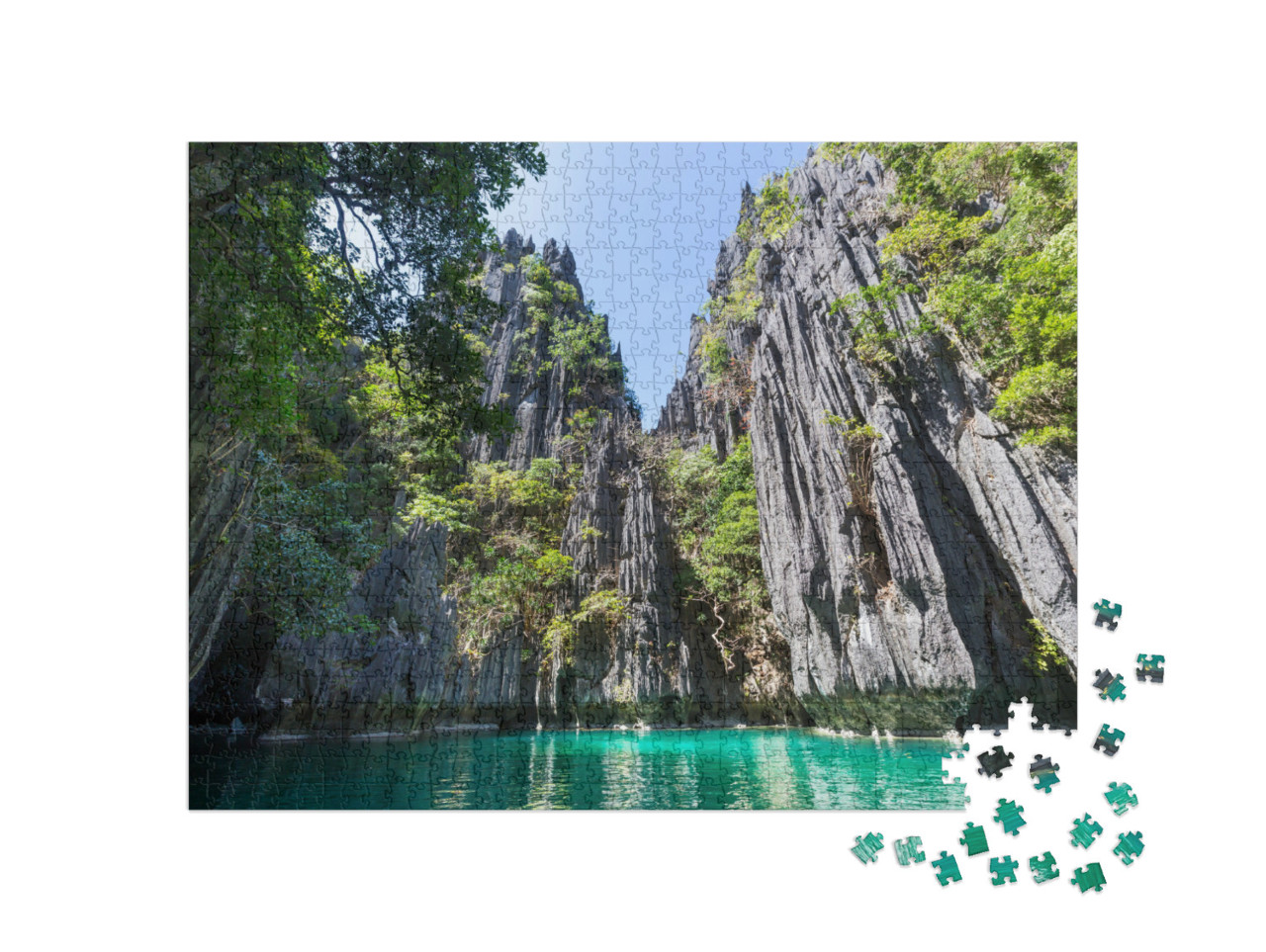 Amazing Scenic View of Sea Bay & Mountain Islands, Palawa... Jigsaw Puzzle with 1000 pieces