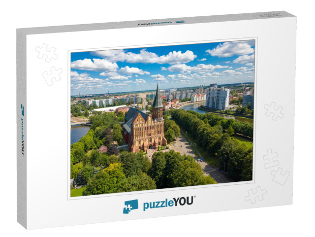 Aerial Cityscape of Kant Island in Kaliningrad, Russia At... Jigsaw Puzzle