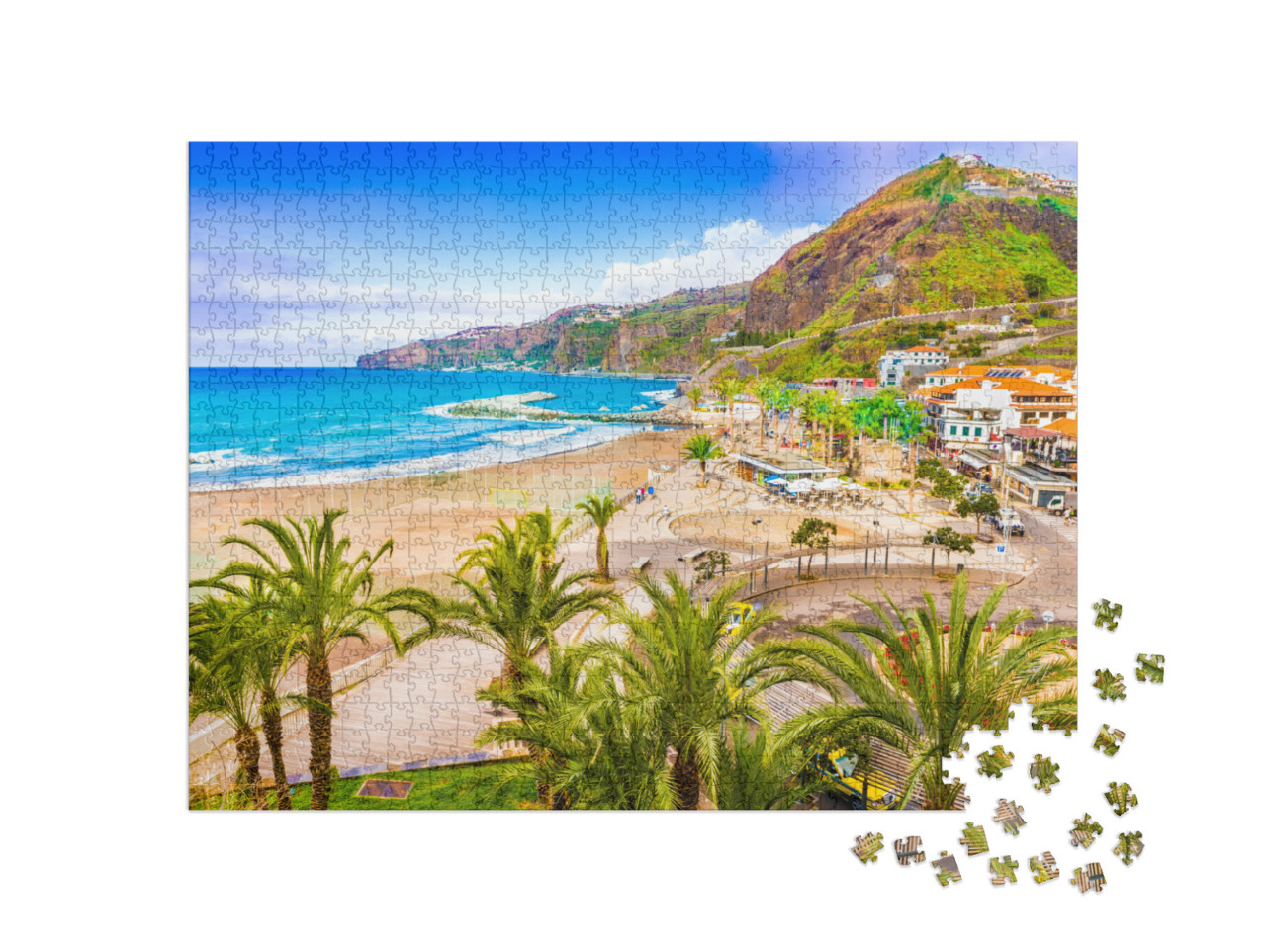 Ribeira Brava Town, Madeira Island, Portugal... Jigsaw Puzzle with 1000 pieces