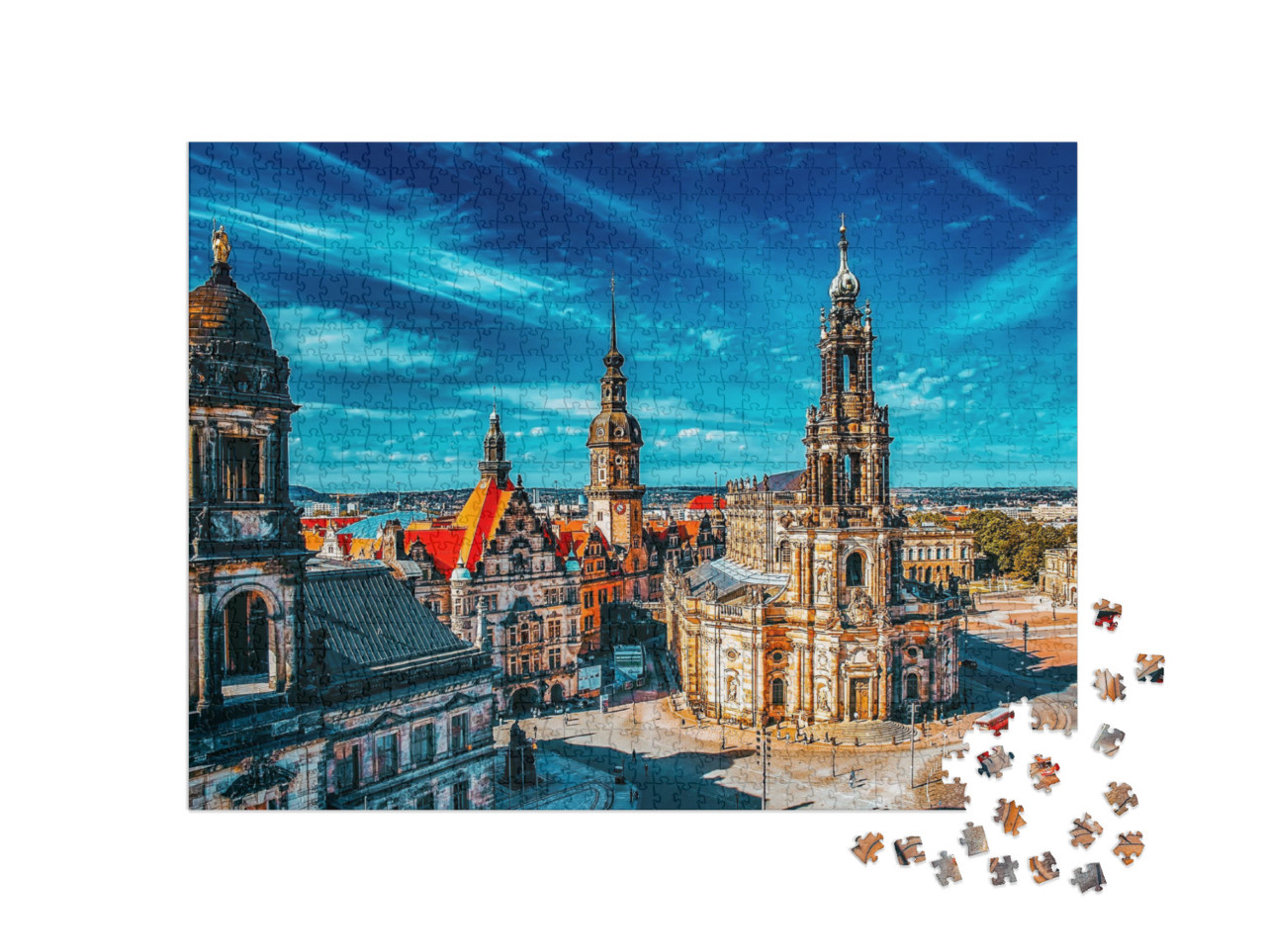 Historical Center of the Dresden Old Town. Dresden Has a... Jigsaw Puzzle with 1000 pieces