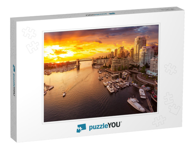 View of Burrard Bridge & False Creek in Downtown Vancouve... Jigsaw Puzzle