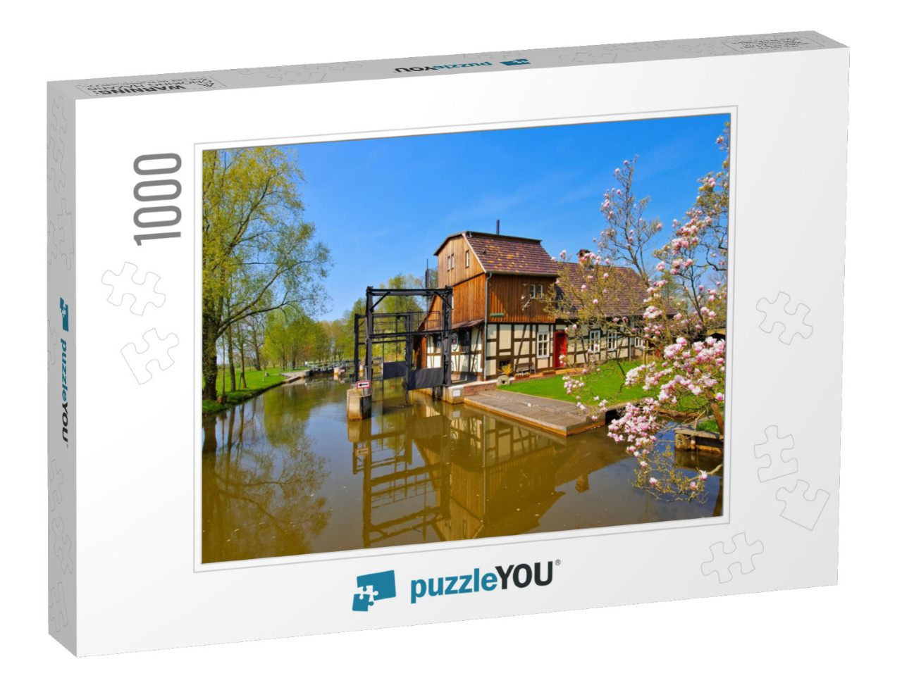 Raddusch Mill, Spree Forest in Spring, Brandenburg... Jigsaw Puzzle with 1000 pieces