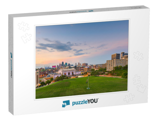 Kansas City, Missouri, USA Downtown Skyline with Union Sta... Jigsaw Puzzle