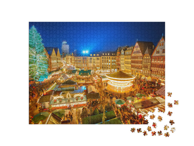 Traditional Christmas Market in the Historic Center of Fr... Jigsaw Puzzle with 1000 pieces