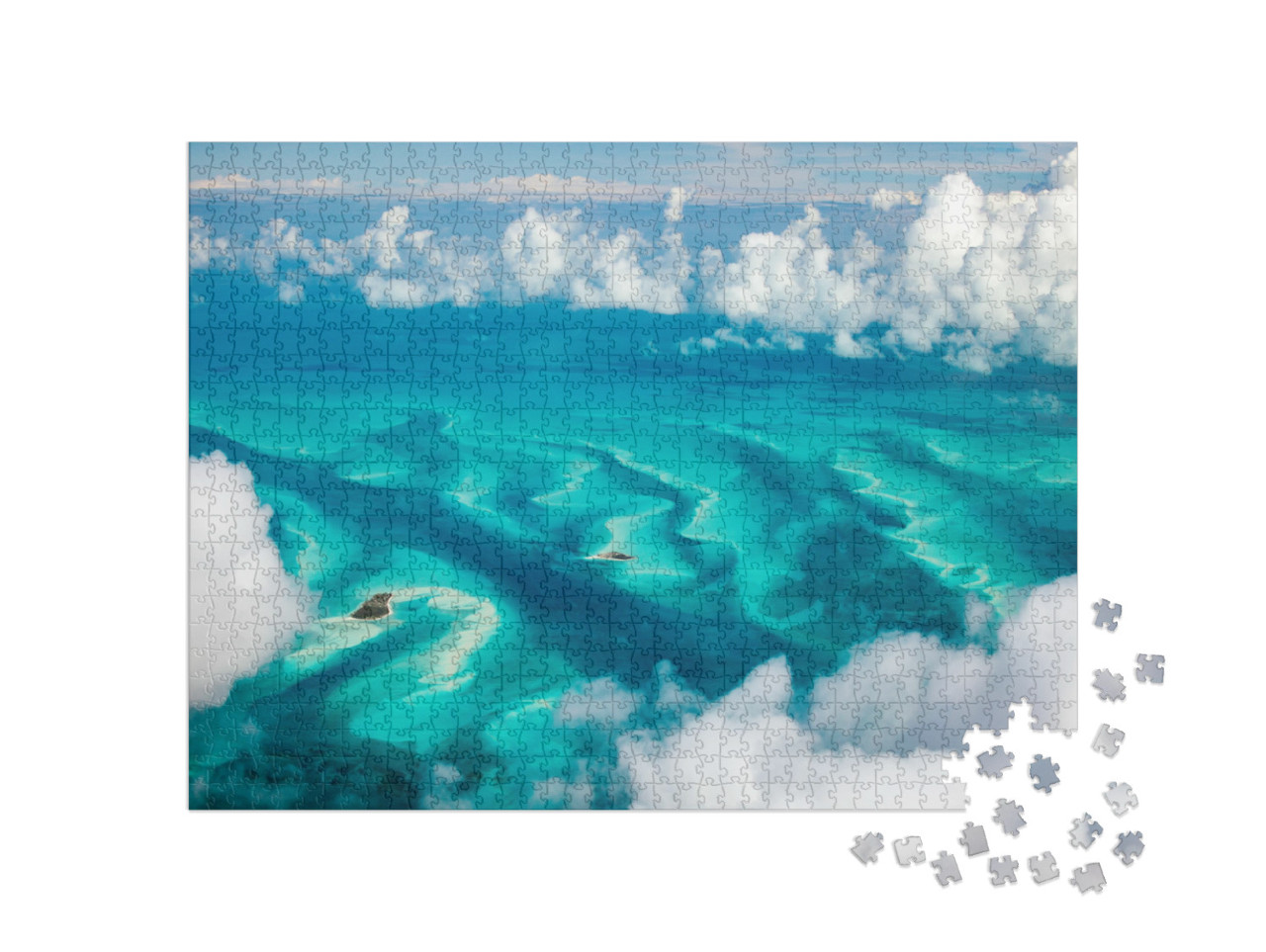 Beautiful View of Bahamas Islands from Above... Jigsaw Puzzle with 1000 pieces