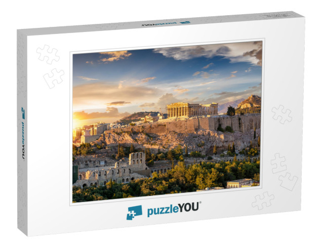 The Acropolis of Athens, Greece, with the Parthenon Templ... Jigsaw Puzzle