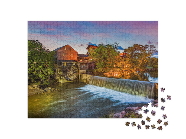 Pigeon Forge Tennessee Tn Old Mill... Jigsaw Puzzle with 1000 pieces