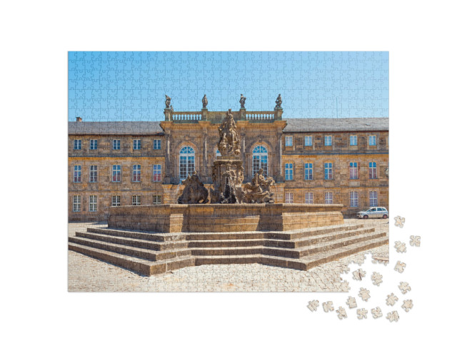 Historic Margrave Fountain German Markgrafenbrunnen in th... Jigsaw Puzzle with 1000 pieces