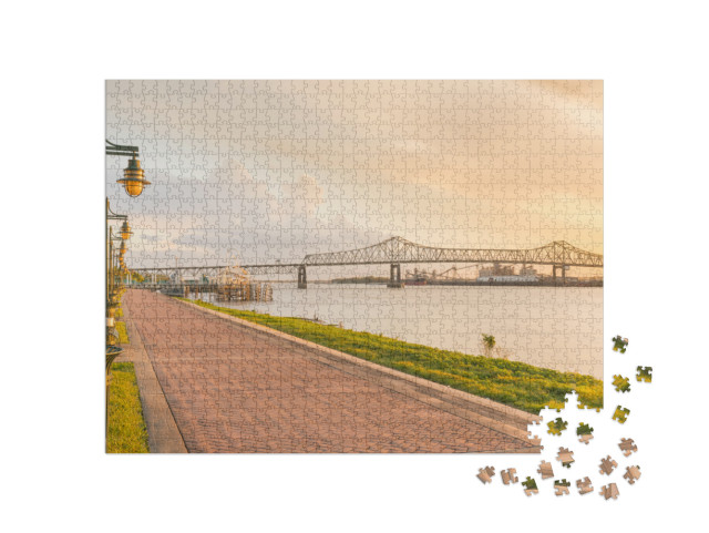 Walking Path Along the Mississippi River in Baton Rouge... Jigsaw Puzzle with 1000 pieces